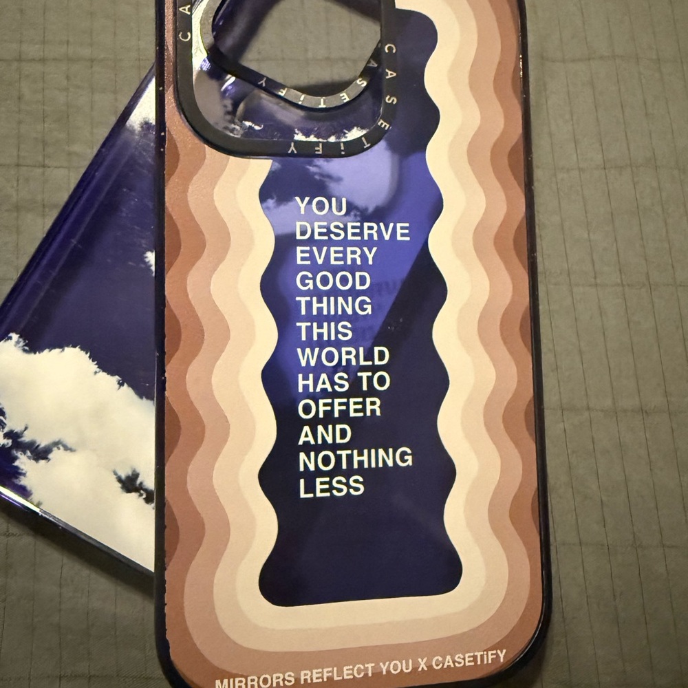 Casetify Brown and Cream Shock-Absorbing Phone Case